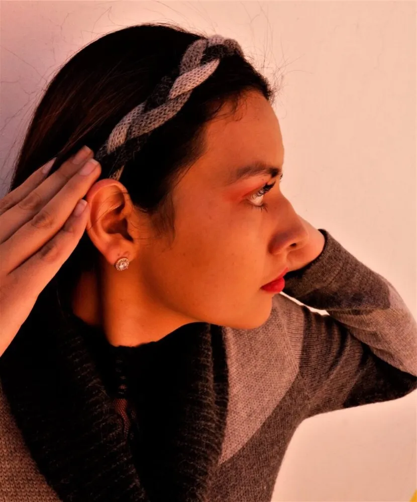 Huincha con trenzas