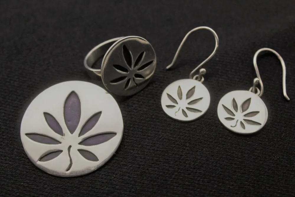 Juego Flor de Cacao – PLATA 925