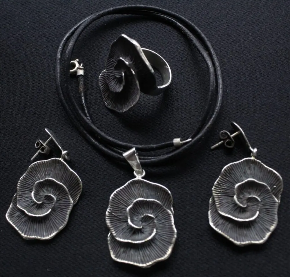 Juego Rosa Negra – PLATA 925